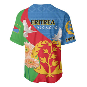 Eritrea Independence Day Baseball Jersey Eritrean Olive Branches 33rd Anniversary