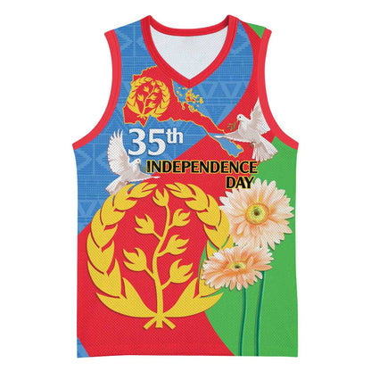 Eritrea Independence Day Basketball Jersey Eritrean Olive Branches 33rd Anniversary LT14