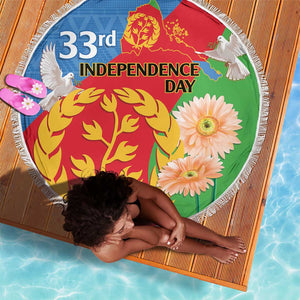 Eritrea Independence Day Beach Blanket Eritrean Olive Branches 33rd Anniversary