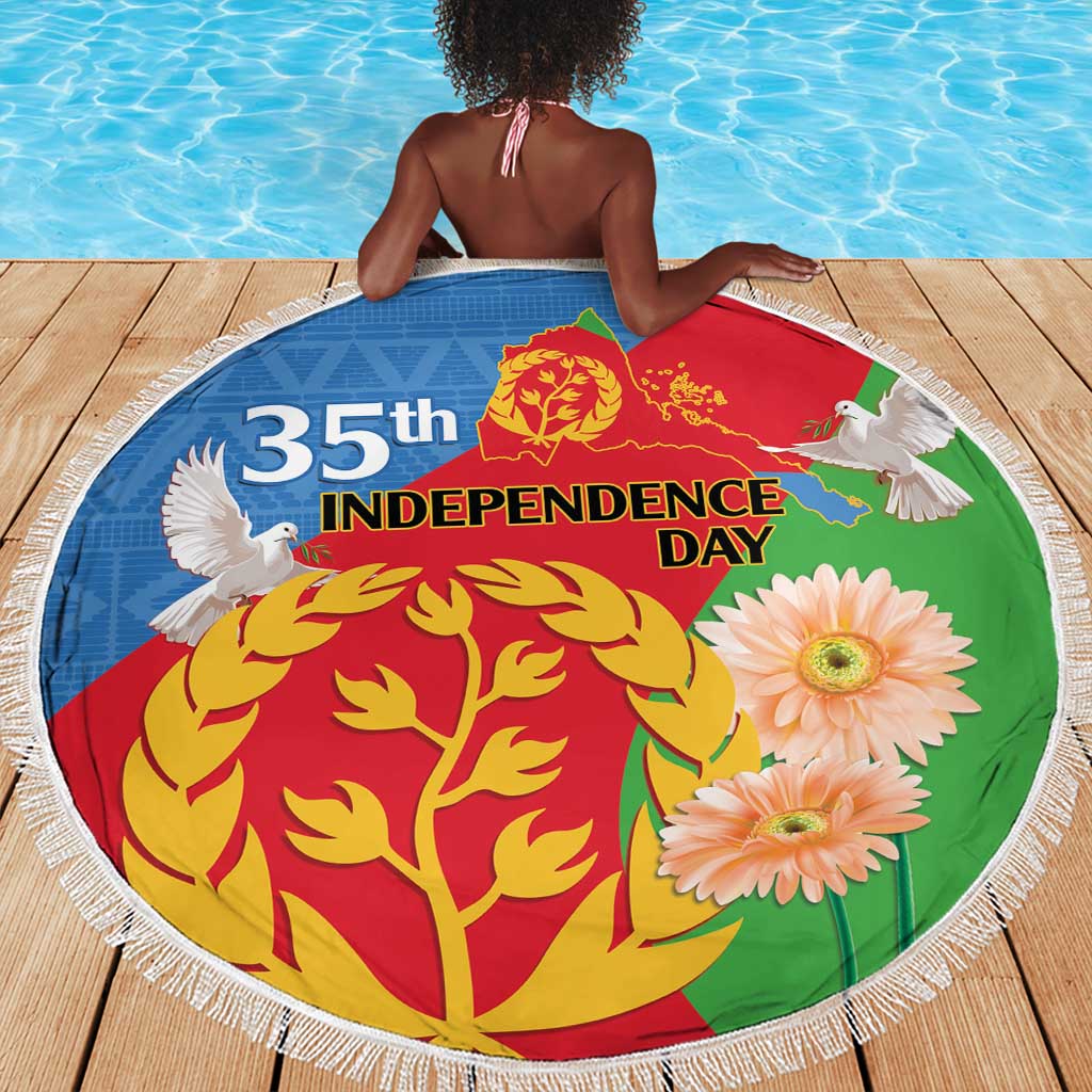 Eritrea Independence Day Beach Blanket Eritrean Olive Branches 33rd Anniversary