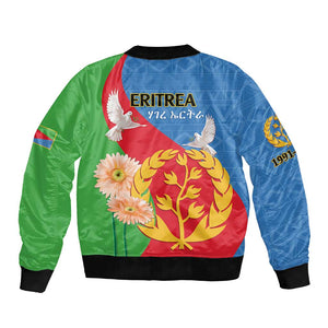 Eritrea Independence Day Bomber Jacket Eritrean Olive Branches 33rd Anniversary