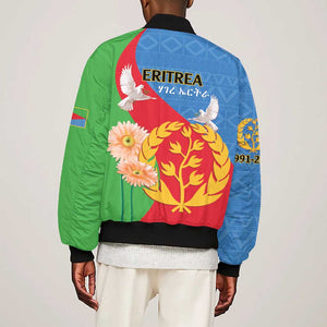 Eritrea Independence Day Bomber Jacket Eritrean Olive Branches 33rd Anniversary