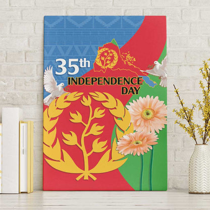 Eritrea Independence Day Canvas Wall Art Eritrean Olive Branches 33rd Anniversary