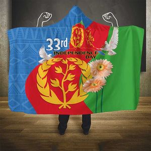 Eritrea Independence Day Hooded Blanket Eritrean Olive Branches 33rd Anniversary