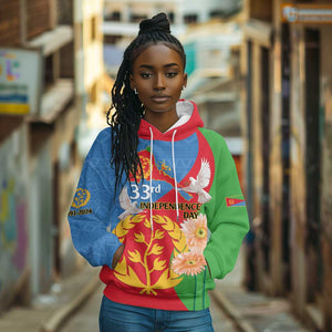 Eritrea Independence Day Hoodie Eritrean Olive Branches 33rd Anniversary