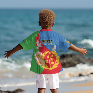 Eritrea Independence Day Kid Hawaiian Shirt Eritrean Olive Branches 33rd Anniversary