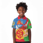 Eritrea Independence Day Kid Polo Shirt Eritrean Olive Branches 33rd Anniversary