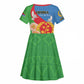 Eritrea Independence Day Kid Short Sleeve Dress Eritrean Olive Branches 33rd Anniversary