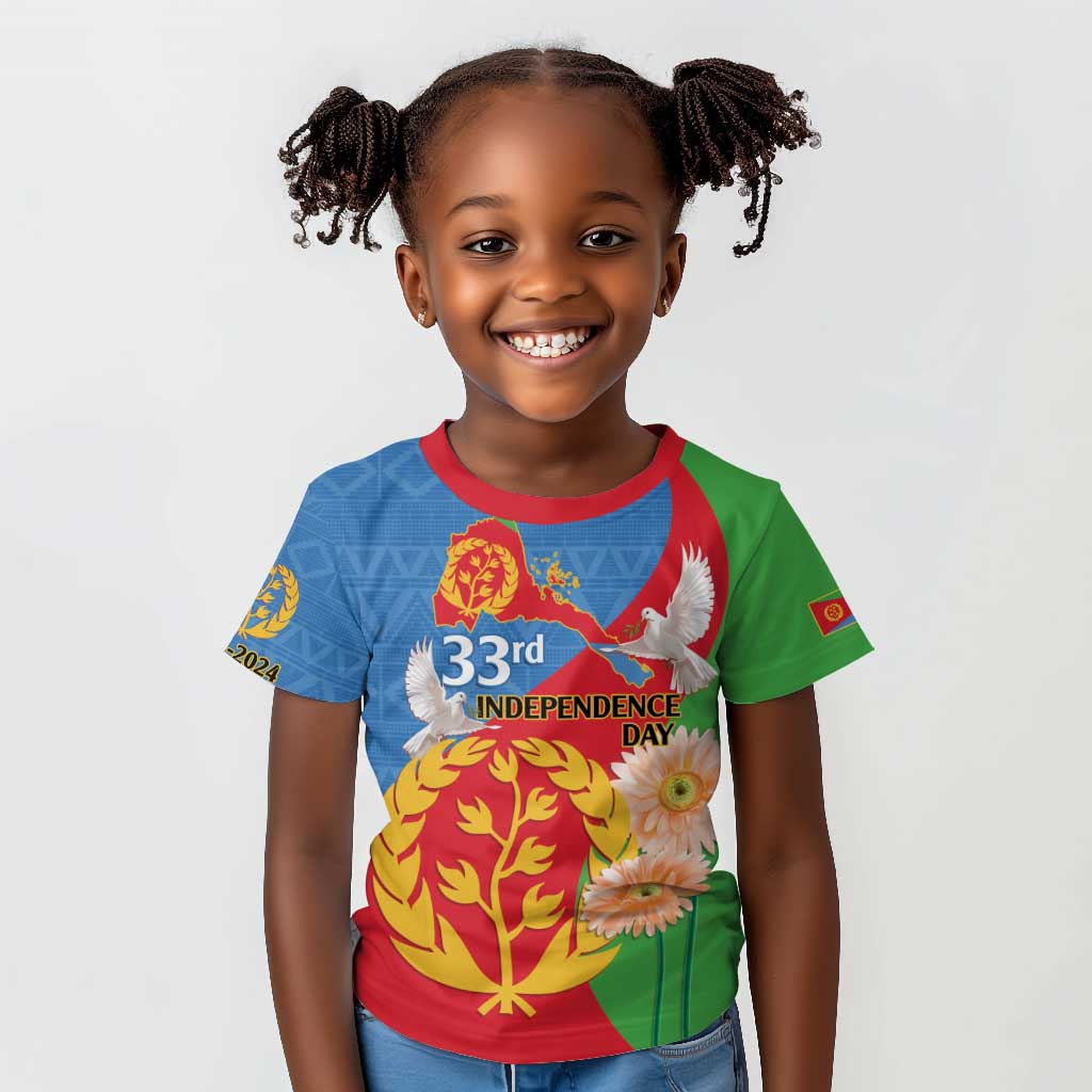 Eritrea Independence Day Kid T shirt Eritrean Olive Branches 33rd Anniversary