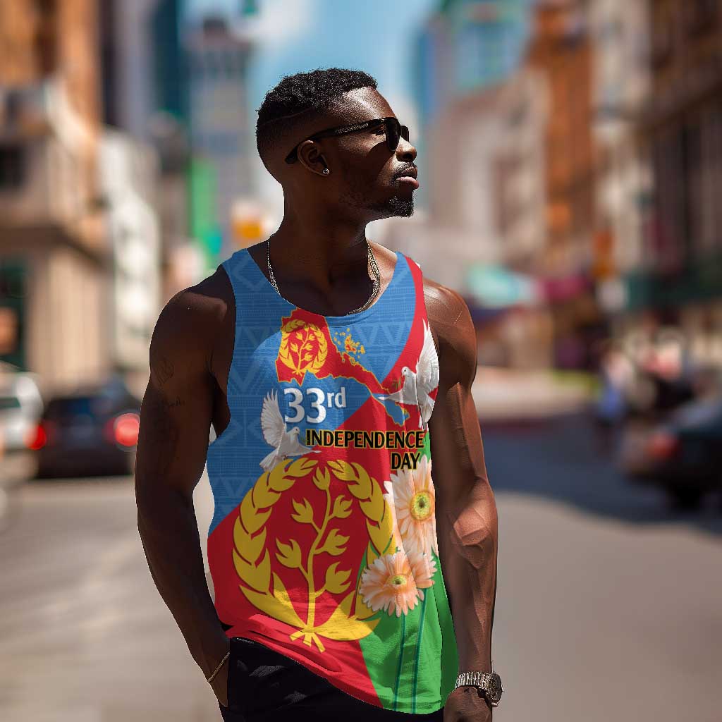 Eritrea Independence Day Men Tank Top Eritrean Olive Branches 33rd Anniversary