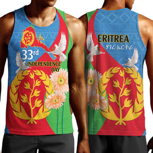 Eritrea Independence Day Men Tank Top Eritrean Olive Branches 33rd Anniversary