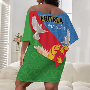 Eritrea Independence Day Off Shoulder Short Dress Eritrean Olive Branches 33rd Anniversary LT14