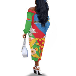 Eritrea Independence Day Off The Shoulder Long Sleeve Dress Eritrean Olive Branches 33rd Anniversary