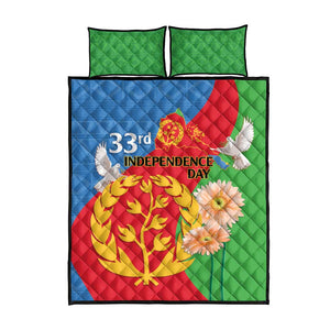 Eritrea Independence Day Quilt Bed Set Eritrean Olive Branches 33rd Anniversary