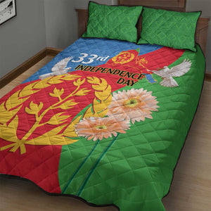 Eritrea Independence Day Quilt Bed Set Eritrean Olive Branches 33rd Anniversary