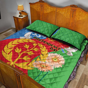 Eritrea Independence Day Quilt Bed Set Eritrean Olive Branches 33rd Anniversary