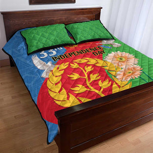 Eritrea Independence Day Quilt Bed Set Eritrean Olive Branches 33rd Anniversary