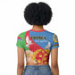 Eritrea Independence Day Raglan Cropped T shirt Eritrean Olive Branches 33rd Anniversary