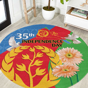 Eritrea Independence Day Round Carpet Eritrean Olive Branches 33rd Anniversary