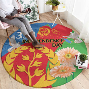 Eritrea Independence Day Round Carpet Eritrean Olive Branches 33rd Anniversary