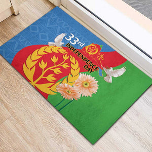 Eritrea Independence Day Rubber Doormat Eritrean Olive Branches 33rd Anniversary