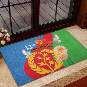 Eritrea Independence Day Rubber Doormat Eritrean Olive Branches 33rd Anniversary