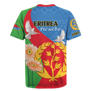 Eritrea Independence Day Rugby Jersey Eritrean Olive Branches 33rd Anniversary