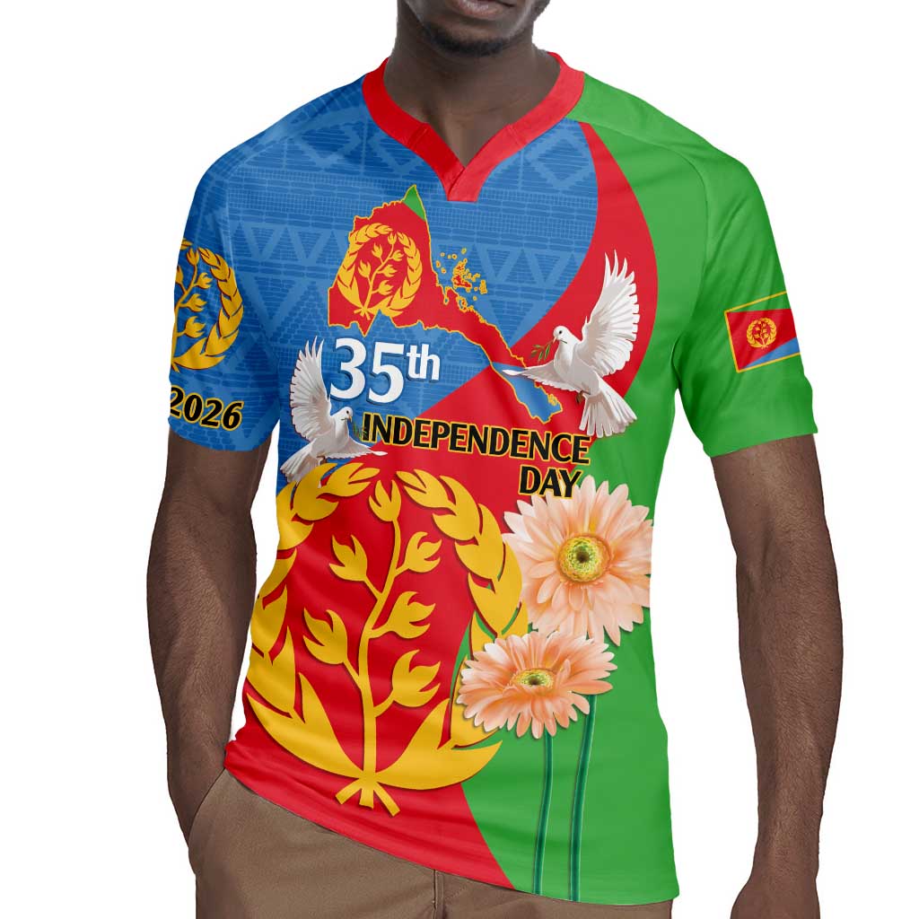 Eritrea Independence Day Rugby Jersey Eritrean Olive Branches 33rd Anniversary