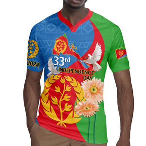 Eritrea Independence Day Rugby Jersey Eritrean Olive Branches 33rd Anniversary