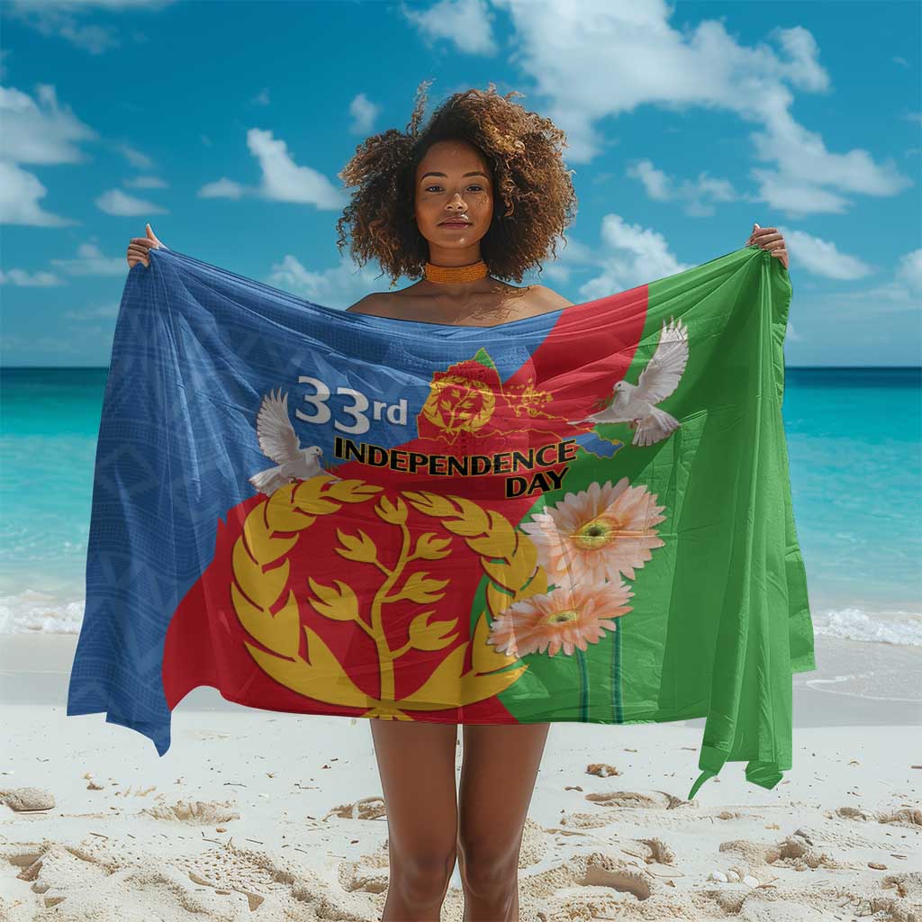 Eritrea Independence Day Sarong Eritrean Olive Branches 33rd Anniversary