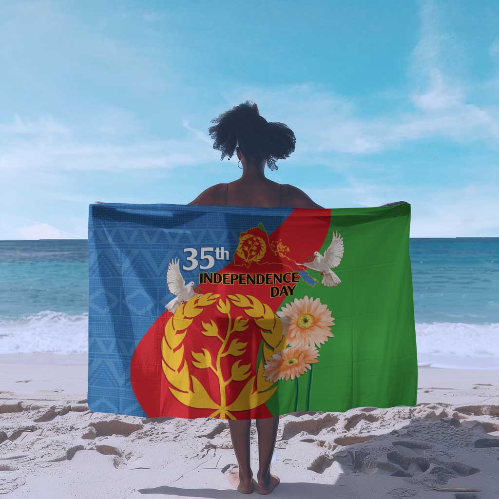 Eritrea Independence Day Sarong Eritrean Olive Branches 33rd Anniversary