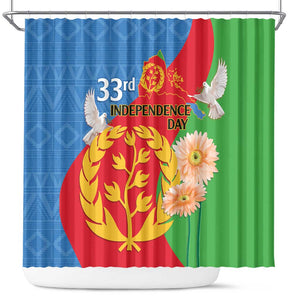 Eritrea Independence Day Shower Curtain Eritrean Olive Branches 33rd Anniversary