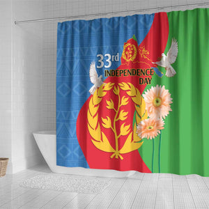 Eritrea Independence Day Shower Curtain Eritrean Olive Branches 33rd Anniversary