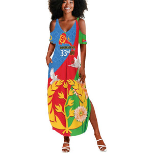 Eritrea Independence Day Summer Maxi Dress Eritrean Olive Branches 33rd Anniversary