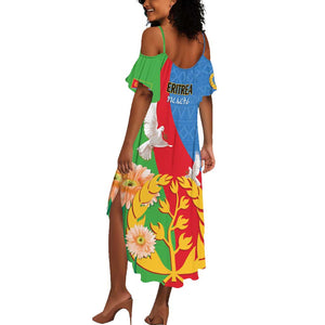 Eritrea Independence Day Summer Maxi Dress Eritrean Olive Branches 33rd Anniversary