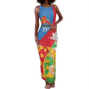 Eritrea Independence Day Tank Maxi Dress Eritrean Olive Branches 33rd Anniversary