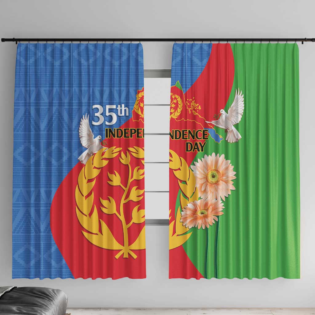 Eritrea Independence Day Window Curtain Eritrean Olive Branches 33rd Anniversary