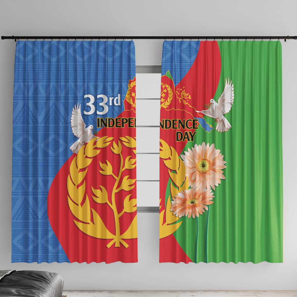 Eritrea Independence Day Window Curtain Eritrean Olive Branches 33rd Anniversary