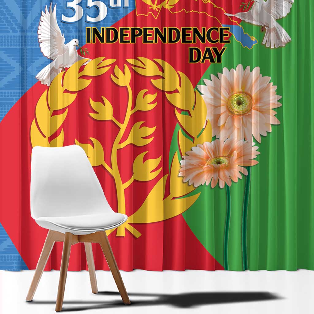 Eritrea Independence Day Window Curtain Eritrean Olive Branches 33rd Anniversary