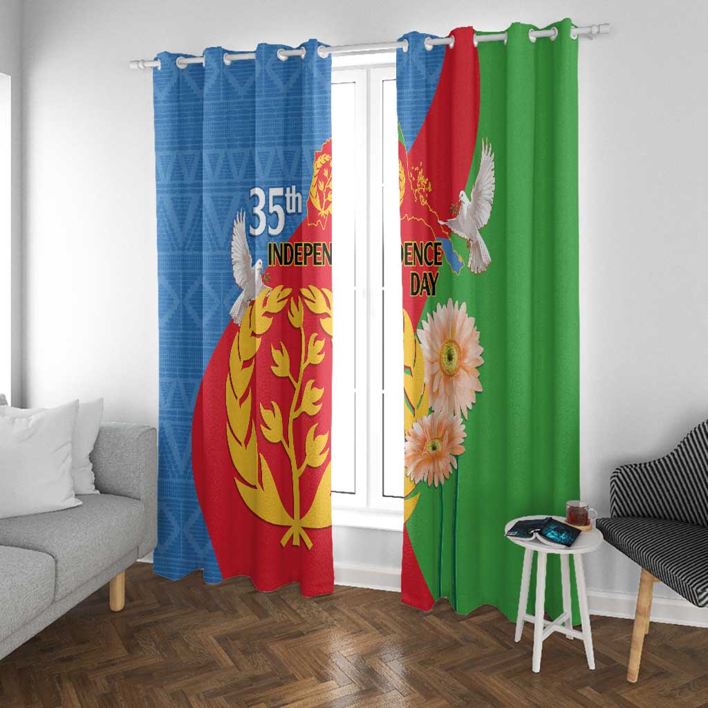 Eritrea Independence Day Window Curtain Eritrean Olive Branches 33rd Anniversary