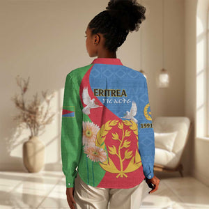 Eritrea Independence Day Women Casual Shirt Eritrean Olive Branches 33rd Anniversary