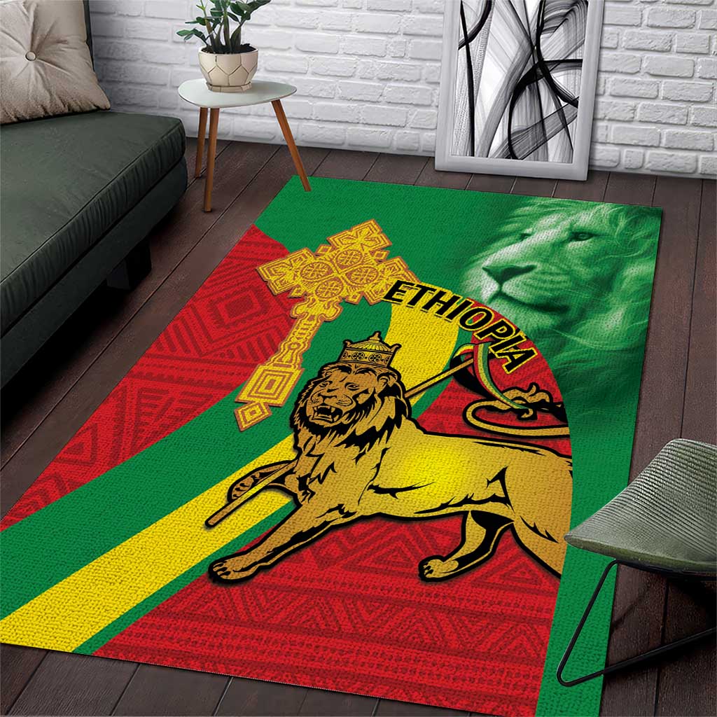 Ethiopia National Day Area Rug Ethiopia Lion of Judah African Pattern