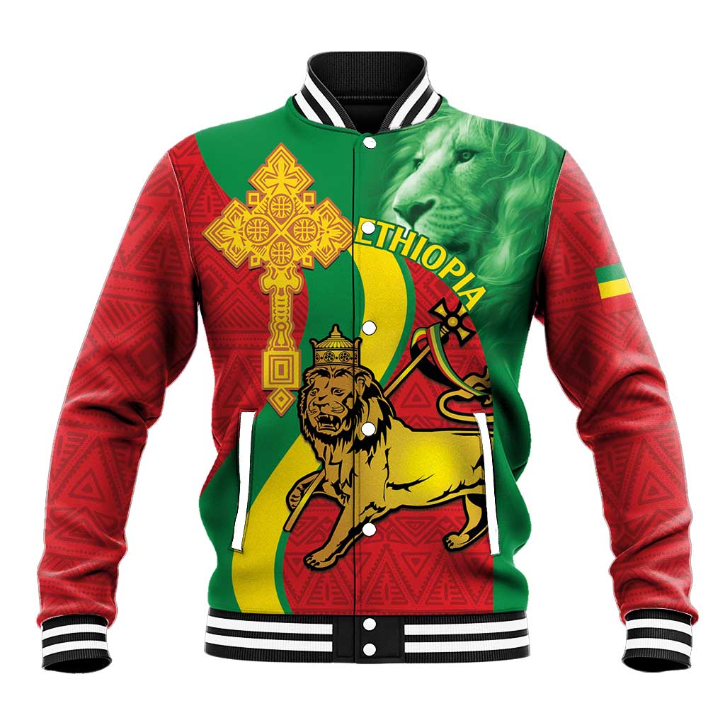 Ethiopia National Day Baseball Jacket Ethiopia Lion of Judah African Pattern LT14