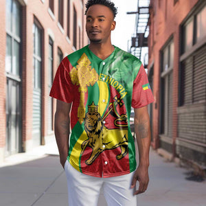 Ethiopia National Day Baseball Jersey Ethiopia Lion of Judah African Pattern