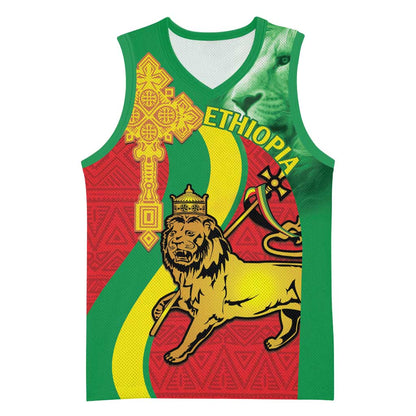 Ethiopia National Day Basketball Jersey Ethiopia Lion of Judah African Pattern LT14