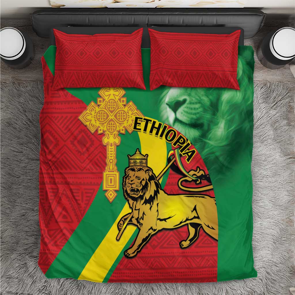 Ethiopia National Day Bedding Set Ethiopia Lion of Judah African Pattern