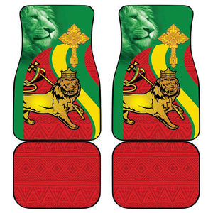 Ethiopia National Day Car Mats Ethiopia Lion of Judah African Pattern