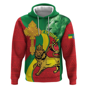 Ethiopia National Day Hoodie Ethiopia Lion of Judah African Pattern