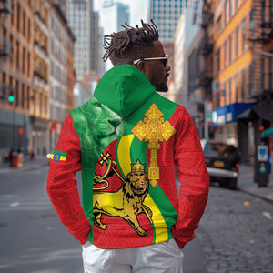 Ethiopia National Day Hoodie Ethiopia Lion of Judah African Pattern