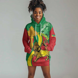 Ethiopia National Day Hoodie Dress Ethiopia Lion of Judah African Pattern